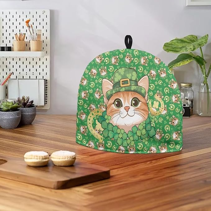 Kettle Cover for St. Patrick's Day Teapot Insulation Cover Cat Teapot Cover Small Teapot Dust Protector Keep Warm Kettle Kitchen Dust Cover