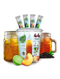 Klass Iced Tea Drink Mix - Sugar Free Variety Pack - Peach & Lime Black Tea On-The-Go! (44 Count Powder Stick Packs) 5 Calories Per Packet