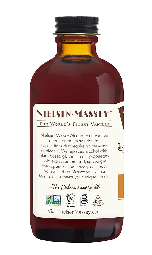Nielsen-Massey Alcohol-Free Madagascar Vanilla for Baking and Cooking, 4 FL OZ