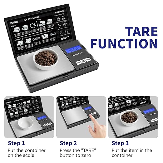 Gram Scale Digital Pocket Scale 500g/0.01g High Precision Small Jewelry Scale Mini,Weed,Coin,Gold,Portable Travel Food,Gram and Oz,with 20g Calibration Weight
