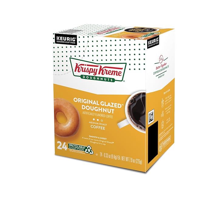 Krispy Kreme Original Glazed Doughnut, Single-Serve Keurig K-Cup Pods, Flavored Medium Roast Coffee, 96 Count
