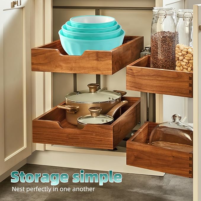 Plastic Mixing Bowls,Serving Bowls with Lids Set,4 Bowls 4 Lid 1Egg Whisk for Kitchen Mixing,Storage Food,Refrigerator, Dishwasher, Microwave safe,Blue