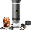 Portable Espresso Maker, Travel Coffee Maker for camping, Portable Espresso Machine with USB-C, 3-in-1 Small Espresso Machine with Ground Coffee & Capsules (NS＆DG) for RV (Warm Gray(One Battery))