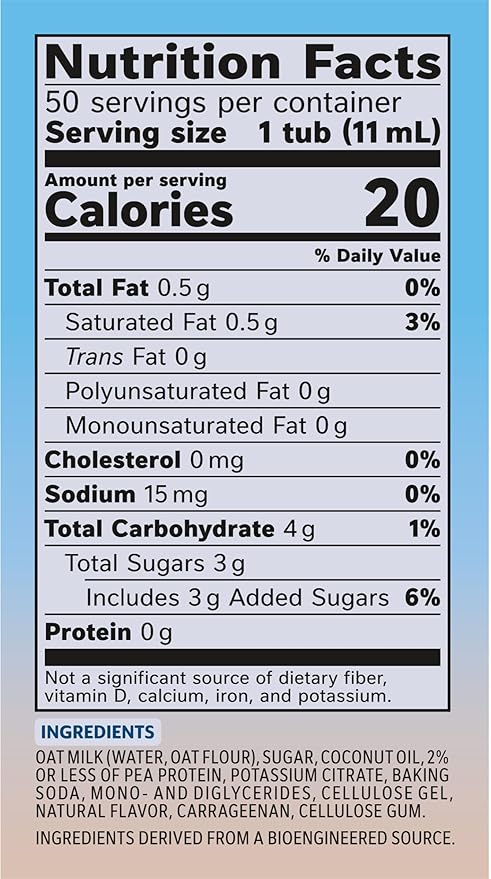 Nestle Coffee mate Plant Based Liquid Coffee Creamer Singles, Vanilla Flavored Oat Milk, 50 Ct Box