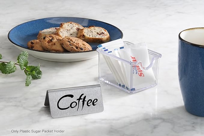New Star Foodservice 28447 Plastic Sugar Packet Holder, Clear, Set of 12