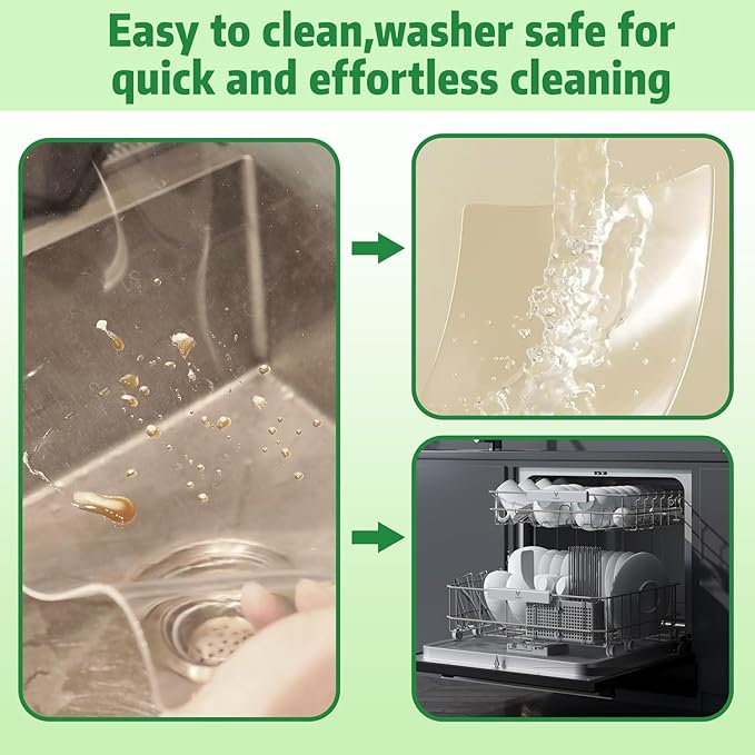 Non-Slip Cutting Board Mat, Clear Anti-Slip Cutting Board Mat for Home Cooks and Chefs, Safety Grip Mat Under Kitchen Cutting Boards, Dishwasher Safe Great as Drawer Liners (10" x 15", 2 Pack)