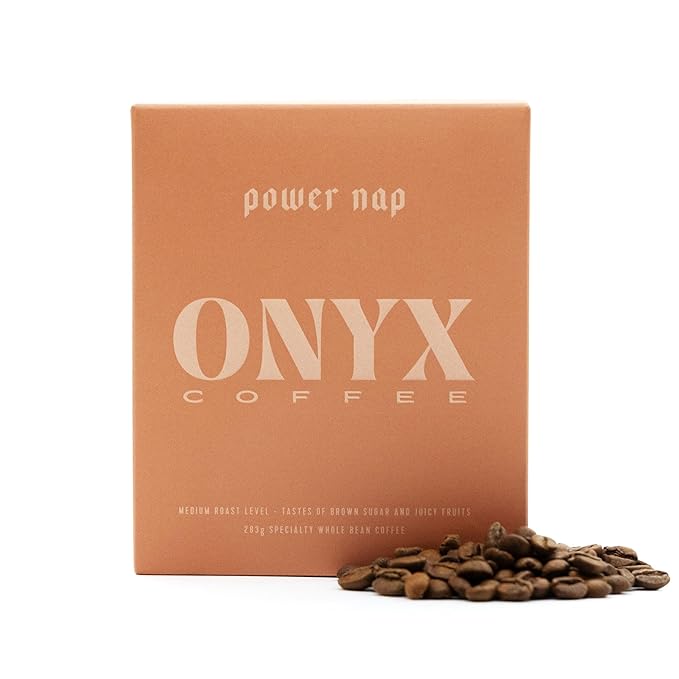 Onyx Coffee Lab Power Nap Half Caffeine Coffee Blend – Half-Caf Medium Roasted Coffee Beans Whole – Coffee Whole Beans w/Brown Sugar, Peach, & Floral Notes