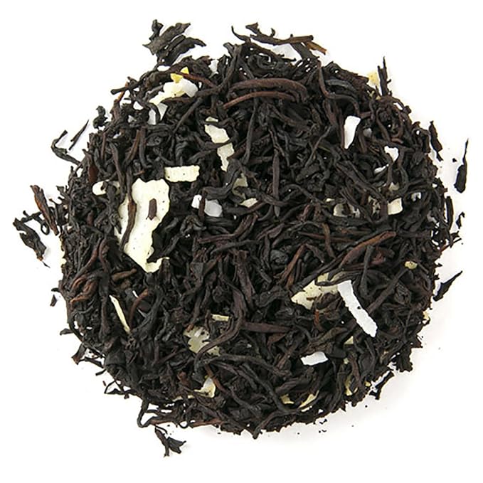 Island Coconut Black Tea - 4oz | Naturally Flavored Loose Leaf Pouches| Tropical Coconut Infused Ceylon Tea | High Elevation Grown | Refreshing Summer Vibe | Product of Sri Lanka