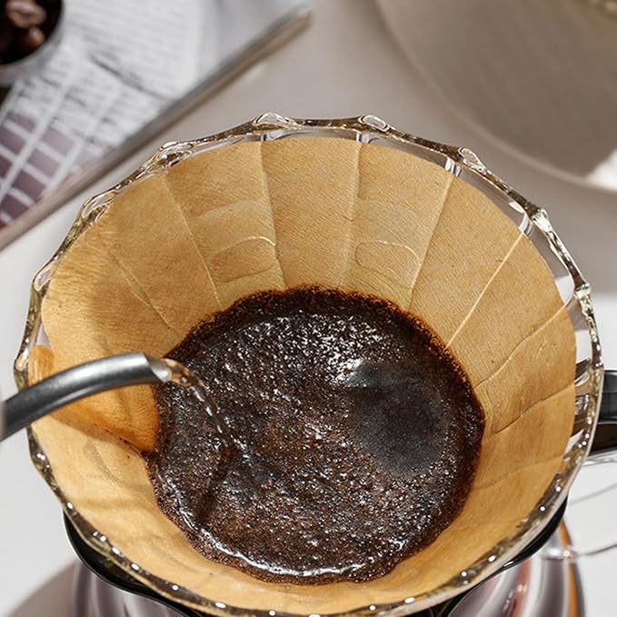 100Count Coffee Filters 1-4 Cups, Disposable Coffee Filters #4,Natural Filters Paper Used for Pour Over and Drip Coffee Maker (coffee filters #1-4 cup, 100, Count)