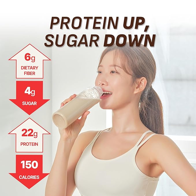 Chocolate Protein Shake, With Crunchy Protein Balls, Protein Smoothie Powder - 22g Protein, Low Sugar, Keto-Friendly Meal Replacement Shake, 1.59oz, 7packs, 7 Servings (7 Packs X 1.59 oz)