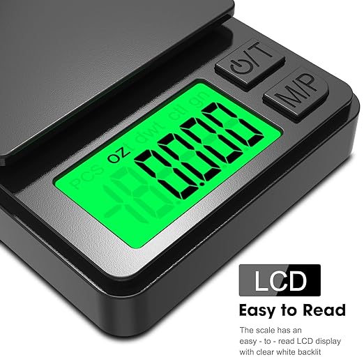Mik-Nana Small Pocket Scale, 300g/ 0.01g Digital Gram Weight Scale, Precision Lab Scales Digital Weight Grams and Oz, Jewelry Scale with Protective Cover, Backlit LCD, Great for Food, Kitchen, Coffee