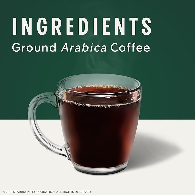 Starbucks K-Cup Coffee Pods, Medium Roast Coffee, House Blend for Keurig Brewers, 100% Arabica, 6 boxes (60 pods total)