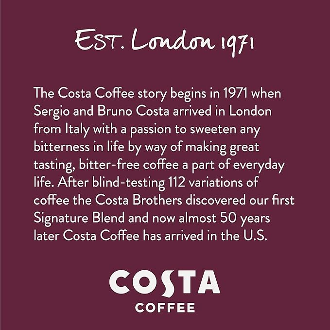 Costa Coffee Colombian Decaf Single Serve Pods - Single Origin - 10 ct Box