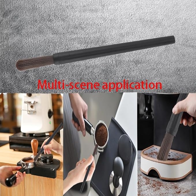 Coffee Grinder Cleaning Brush Black Nylon Bristles Plastic Handle High Efficiency Coffee Grinder Cleaner Brush