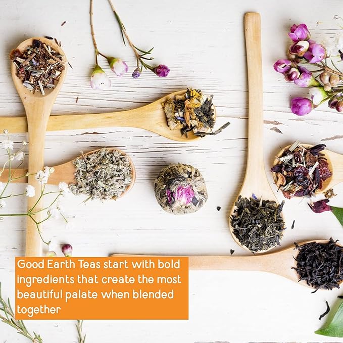 Good Earth Tea Sweet & Spicy Organic Caffeine Free Herbal Black Tea, 18 Teabags (Pack of 6)
