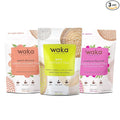 Waka Instant Tea Mix, 3 Bag Bundle - 100% Tea Leaves, No Additives, Unsweetened Tea Powders - Classic, Raspberry Flavored, Peach Flavored Green (4.5oz Each)