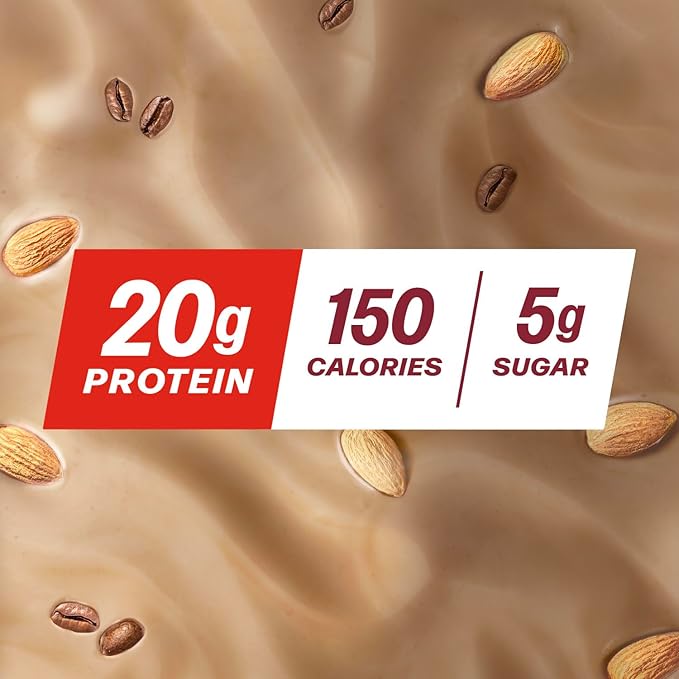 Premier Protein Almondmilk Plant Based Protein Shake, 20g Protein, 5g Sugar, 11.5 Fl oz, Coffee, 12 Count