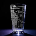 MAP OF MIRKWOOD RHOVANION Engraved 16oz Pint Glass | Inspired by Tolkien Power Ring and Middle Earth | Great Christmas Gift Idea | Unique Elvish Fantasy Wizard Fantasy Decor!