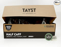Tayst Coffee Pods, Half Caff Dark Roast, K Cups Compatible with Keurig Coffee Maker, Reduced Caffeine, Sustainable Single Serve, Pack of 100