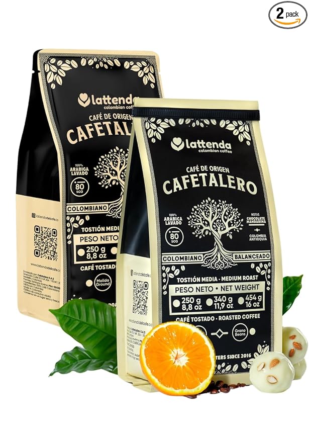 Cafetalero Colombian Gourmet Coffee: Superior Craftsmanship for Discerning Palates - 2 Pack 454g Ground Presentation