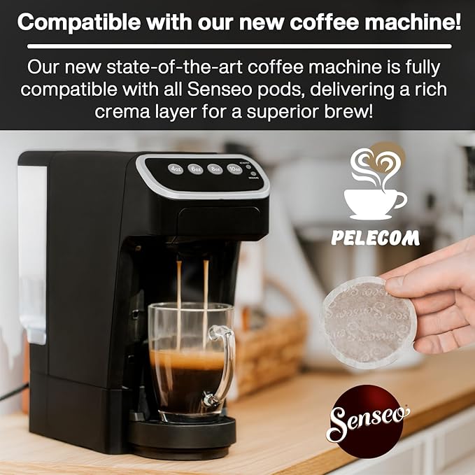 Senseo Mocca Medium Roast Coffee Pods – 240 Count (5 Packs) – Rich & Smooth Mocha Flavor – Single-Serve Coffee Pads Compatible with Senseo Machines – Imported from the Netherlands – Bulk Value Pack