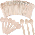 HANSGO Mini Wooden Cutlery Spoons, 6.25inch Small Spoons for Eating Tinny Ice Cream Dessert Tableware for Chocolate Cake Honey Jam Party Favors