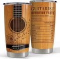 SANDJEST Guitar Tumbler Cup 20oz Insulated Stainless Steel Tumblers Coffee Travel Mug Gift for Musician Players Guitar Lovers