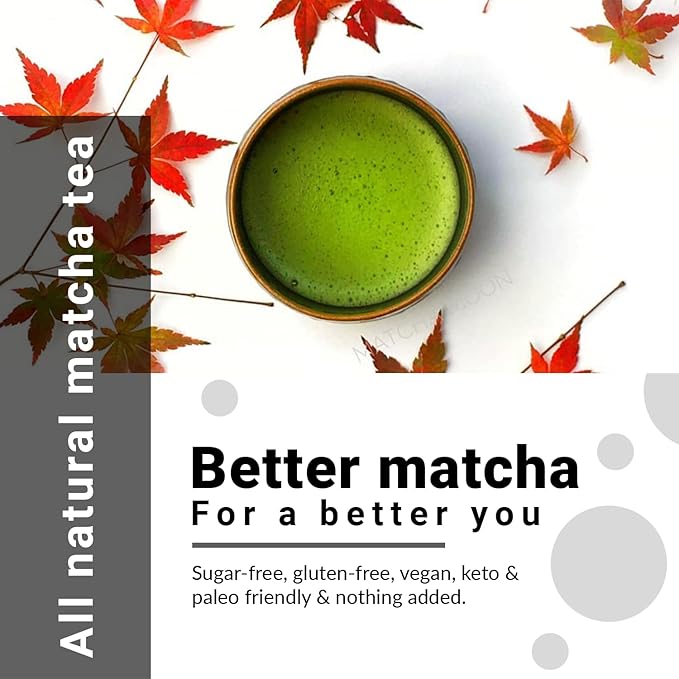 Matcha Moon Pure Zen - Premium USDA Organic Ceremonial Grade Matcha Green Tea Powder, 30g Tin - Uji Kyoto Sourced, First Harvest, Traditional Japanese Tea