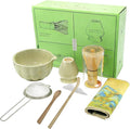 Matcha Whisk Set, 8 Piece Japanese Matcha Making Kit with Ceremony Set with Sifter, Bowl, Holder, Whisk, Scoop for Traditional Tea Ceremony, Ideal Gift for Home & Kitchen