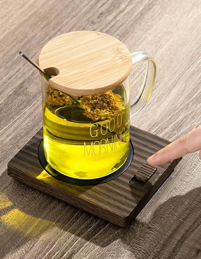 Coffee Mug Warmer for Desk, Electric Coffee Cup Warmer with Warm & Hot Settings, Universal Fit for Most Mugs, Ideal Warmer for Coffee, Tea, Milk & Beverages