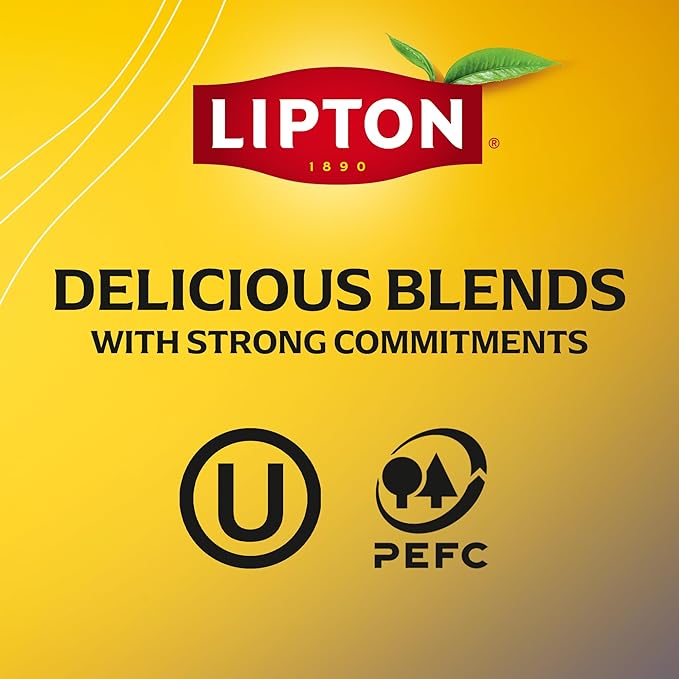 Lipton Golden Chamomile with Honey and Vanilla Tea Bags, Caffeine Free Tea, Herbal Tea, Individually Wrapped, 80 Total tea Bags (20ct - Pack of 4)
