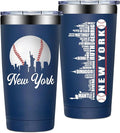 BIRGILT Legends New York Baseball City Skyline Gifts - Baseball Gifts for Men, Christmas, Father's Day, Birthday Gifts for Fans - Tumbler Cup 20oz