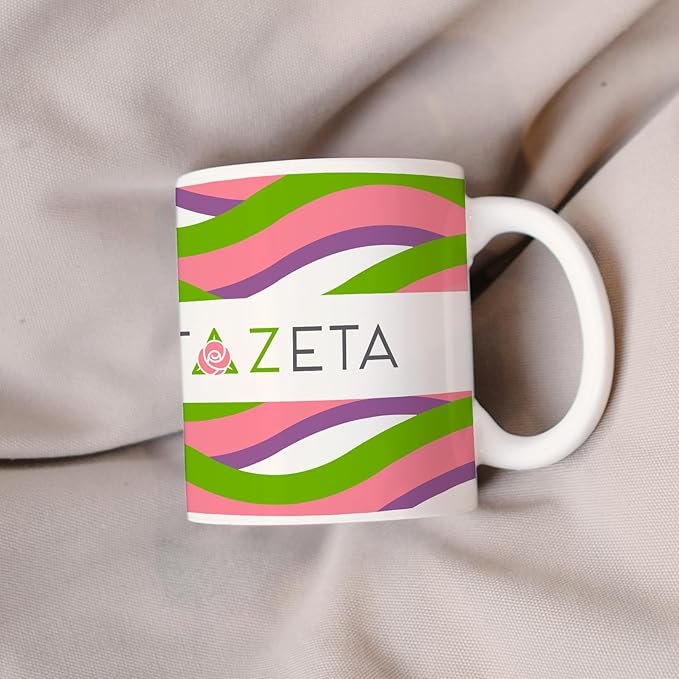Delta Zeta Ceramic Coffee Mug 11 OZ Tea Cup (Delta Zeta # 7)