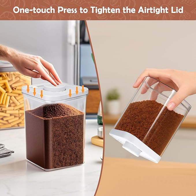 Mity rain Airtight Brown Sugar Container 2.7Qt/2600ml - Moisture-Proof Kitchen & Pantry Brown Sugar Keeper Container Airtight Saver Storage for Flour, Baking Supplies, Coffee with Locking Lid