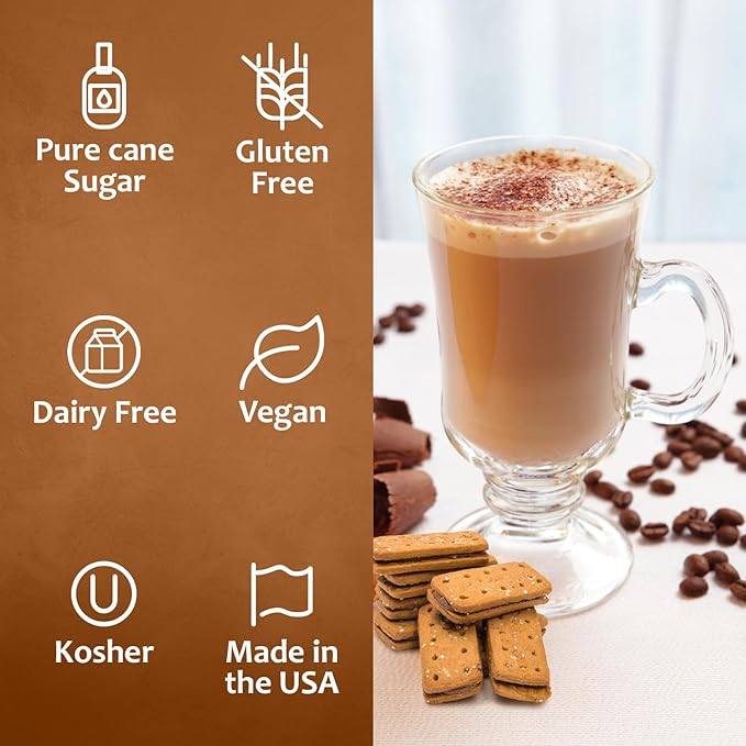 Syruvia Coffee Syrup, Cookie Butter Flavored Syrup for Drinks, Lattes, and Desserts – 25.4 fl oz, With Pump
