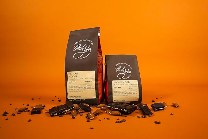Bloom Mood | Dark Roast | Whole Bean Coffee | Aromatic with Cocoa & Almond Notes | 12oz