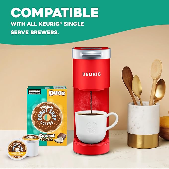 The Original Donut Shop Duos Coconut + Mocha Keurig Single-Serve K-Cup Pods, Medium Roast Coffee, 96 Count