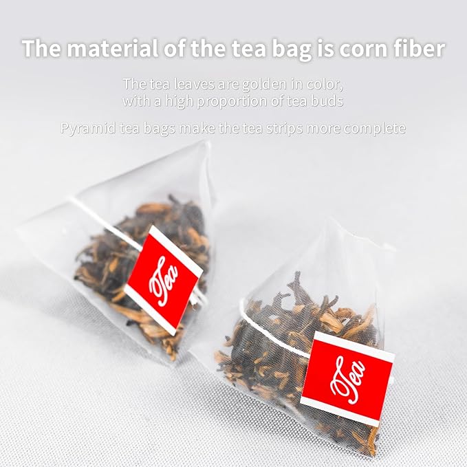 XIHETANK Black Tea Bags, 100 Count,Ancient Tree Black Tea,Full Sweetness Taste,Containing Caffeine, 100% Natural,Caffeinated tea，Can Be Soaked Hot or Cold (Honey Fragrant Black Tea) Black tea bags