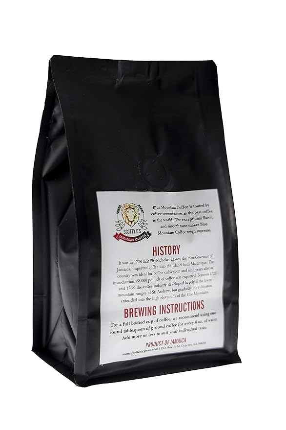 Scotty D's Jamaican Coffee "Espresso Lion" Blend-Jamaican Blue Mountain (French Roast)(Dark Roast) 8 oz.