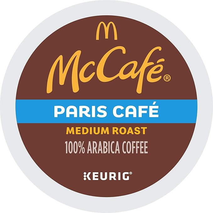 McCafe Paris Café, Single Serve Coffee Keurig K-Cup Pods, Medium Roast Coffee, 96 Count (4 Packs of 24)