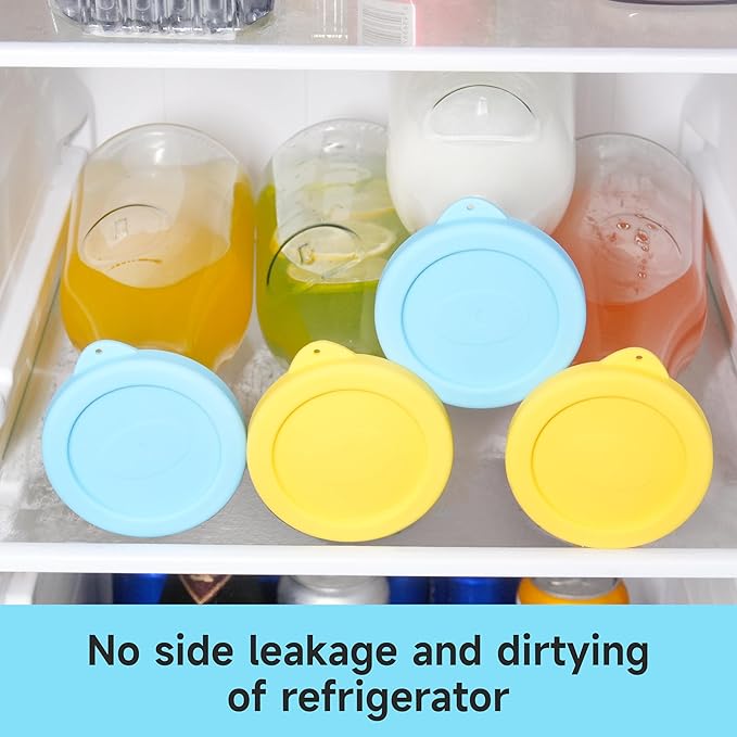 Silicone Carafe Lids Only Fit Glass Carafe with a diameter of 3.2", 4 Packs Replacement Lid Compatible with NETANY 1 Liter 35oz Glass-Carafe, Please Check the Size Before you Buy (Only lid)