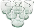 Clear 10 oz Tumblers (set of 6), Hand Blown Mexican Glassware, Recycled Glass Drinking Glasses, Lead-Free, Cocktail Margarita Glasses, Wine Glasses, Shot Glasses, Whiskey Glasses (Tumbler)