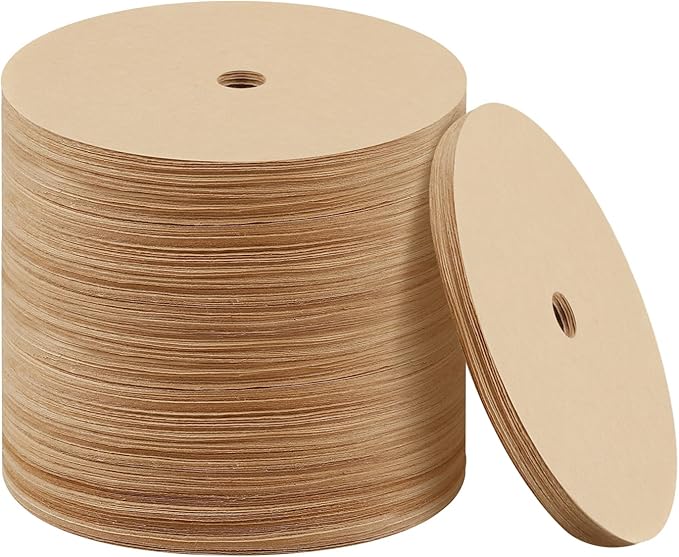 300 Count Percolator Coffee Filters, 3.75 Inch Natural Unbleached Disposable Coffee Filter Disc Coffee Filters for Percolators Camping Coffee Pot Home Office Use