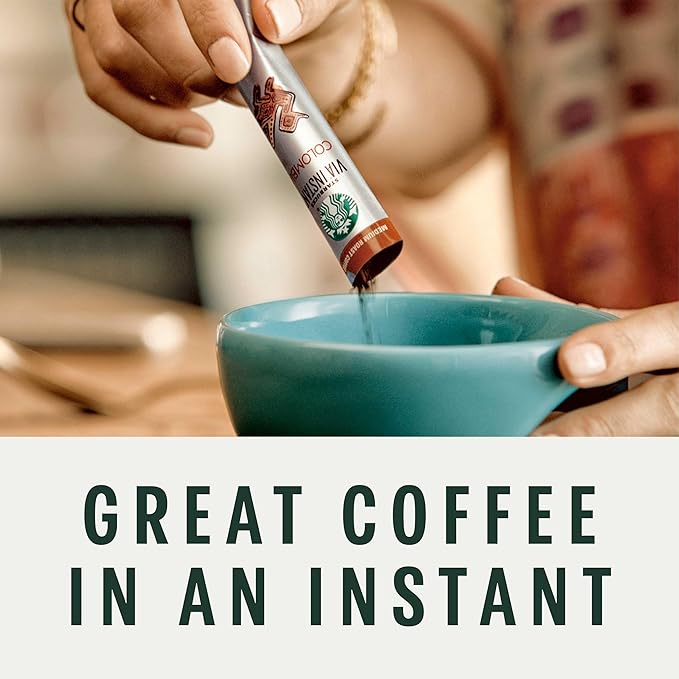 Starbucks VIA Instant Coffee, Light Roast Coffee, Veranda Blend, 100% Arabica, Single-Serve, 1 Box (50 Packets)