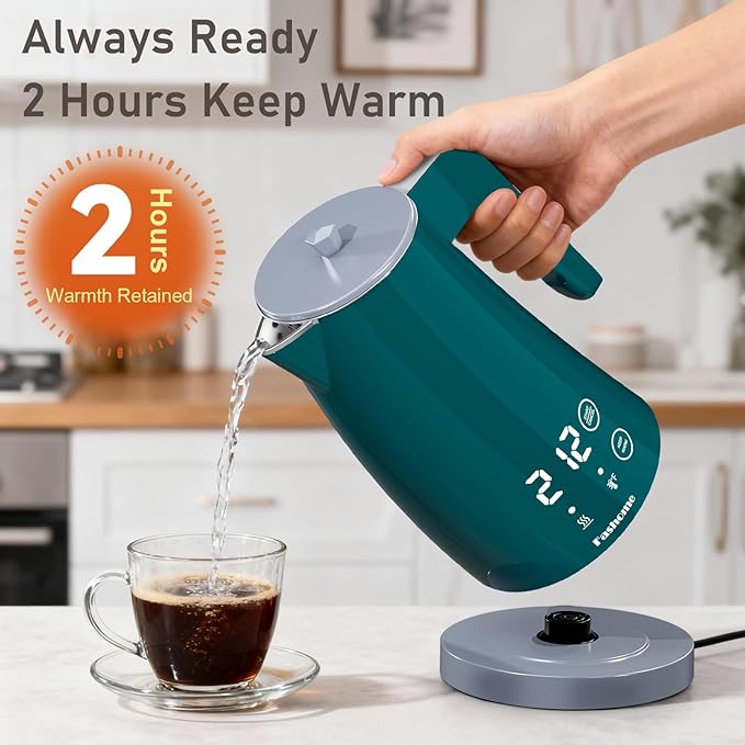 electric kettle with 5 presets temperature control (Green)