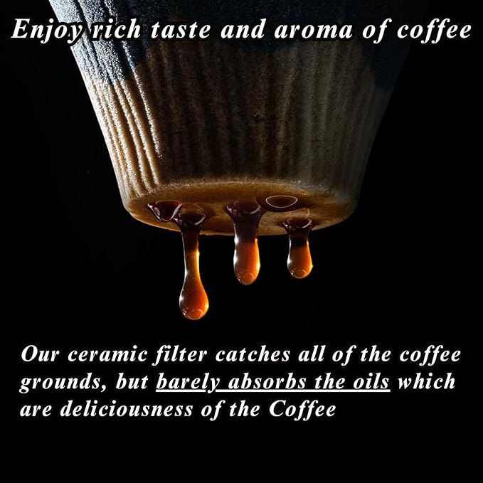 Ceramic Reusable Coffee Filter Dripper Paperless Sustinable Mt. Fuji Made in Japan (Cherry blossoms)