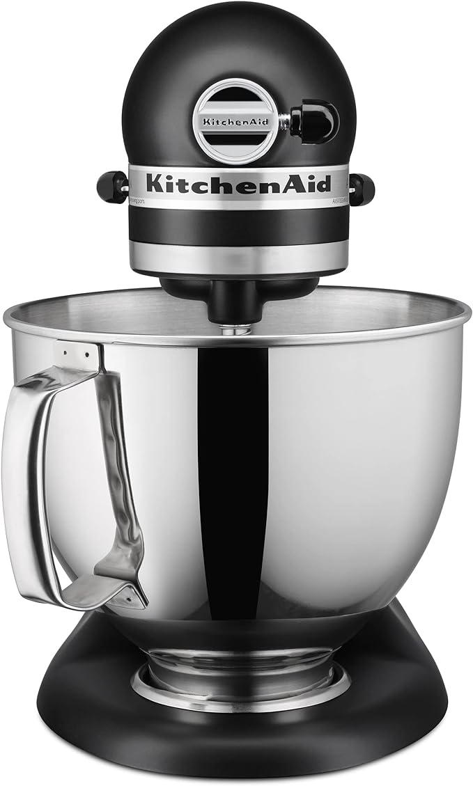 KitchenAid Artisan Series 5 Quart Tilt Head Stand Mixer with Pouring Shield KSM150PS, Matte Black