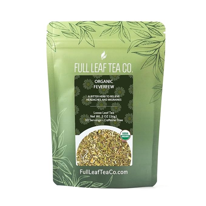 Organic Feverfew - 2 oz Bag (Approx. 30 Servings) | Full Leaf Tea Company