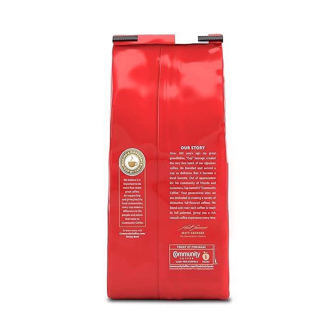 Community Coffee, Signature Blend Dark Roast, Premium Ground Coffee, 72 Ounces, 12 oz (Pack of 6)