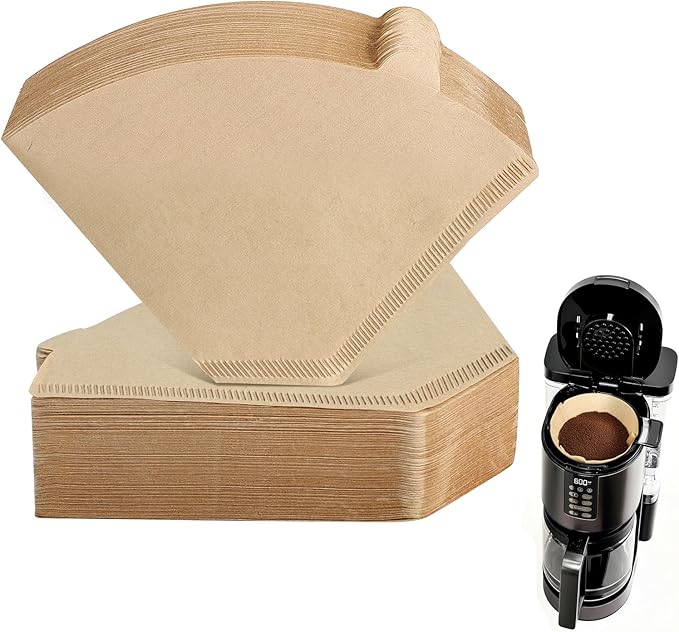 300 Count Cone Coffee Filters #4, Unbleached Size 04 Coffee Filters 8-12 Cup, Disposable Natural Paper Filters, No.4 Cone Filters For Ninja, Pour Over and Drip Coffee Maker